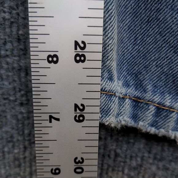 Levi's 505 Men's Regular Straight Fit Jeans Blue 38x30 Stone Wash Denim - Picture 14 of 14